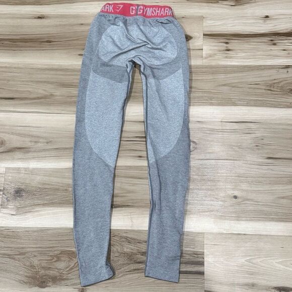 Gymshark Low Rise Flex Athletic Grey Pink Leggings Women's Small - Picture 4 of 4